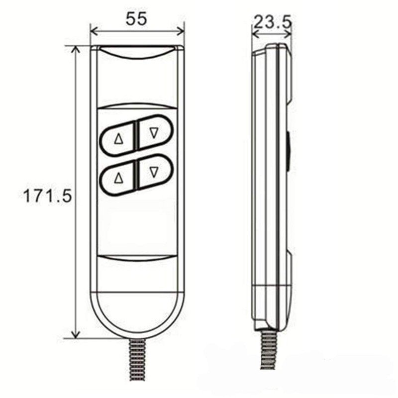 Up and Down 4 Button 5pin Roll Line 180° Electric