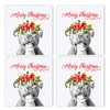 Staffordshire Bull Terrier Christmas Card - Holly Crown - Pack