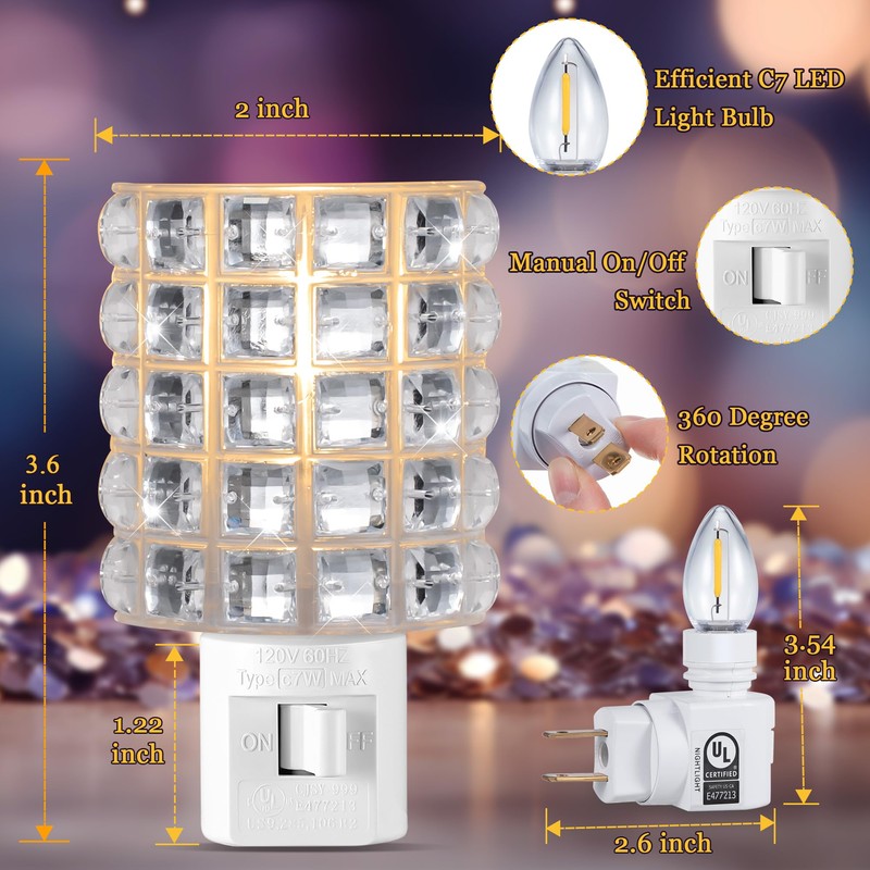 LED Night Light, Night Lights Plug Into Wall with Manual
