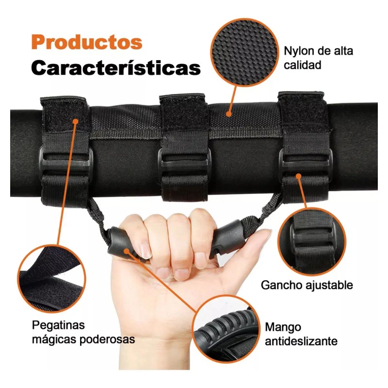 Par Agarraderas Roll Bar Jeep Wrangler Accesorios