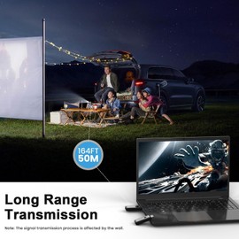 PWAYTEK Store Wireless HDMI Transmitter and Receiver, Plug & Play Portable 2.4G/5G Wireless HD