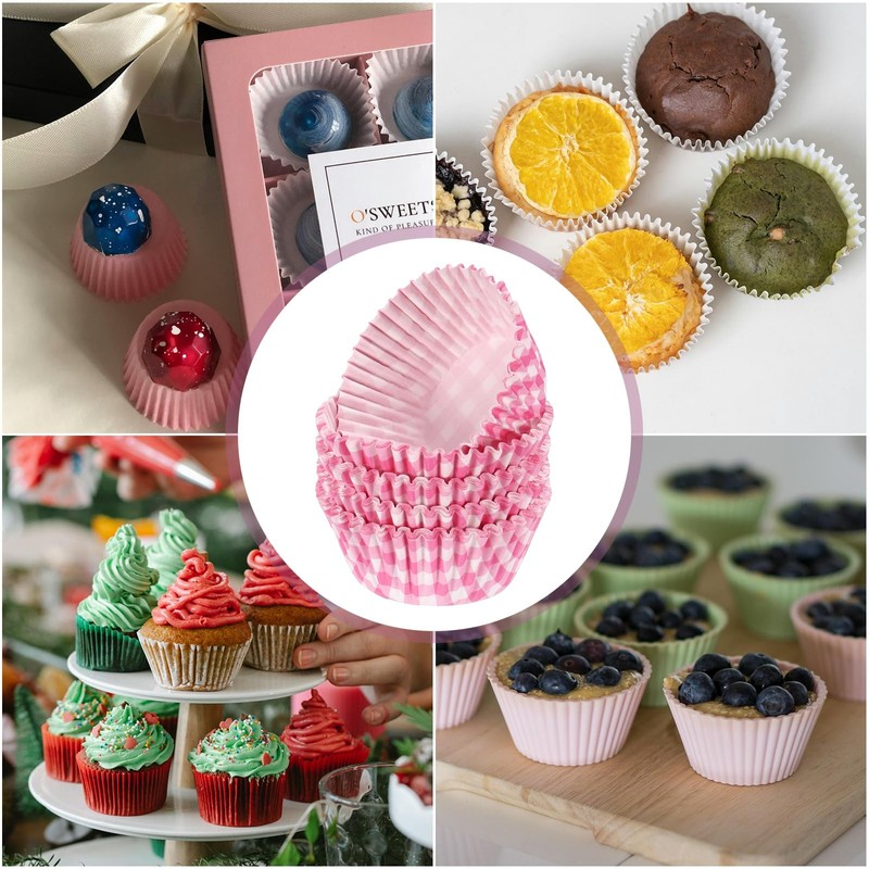 HARFINGTON 100 Count Cupcake Liners Cupcake Cups Standard Size Muffins