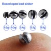 FREGITO 117PCS/205pcs Weight Sinkers 6 Sizes Lead Weights Round Split