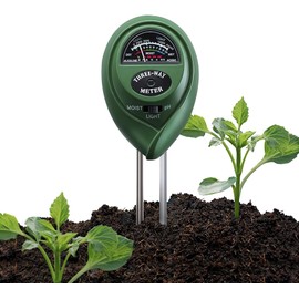 Senua Soil pH Meter, 3-in-1 Soil Tester with Moisture, Light and PH Soil Test Kit for Garden, Farm, Lawn, Indoor & Outdoor, Soil Moisture Meter