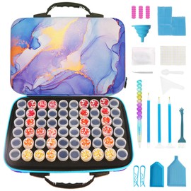 TAVOLOZZA Diamond Painting Storage Containers 60 Slots Diamond Painting Accessories and Tools Diamond Art Storage Kits Bead Storage Containers Diamond Painting Case and Storage Box for Adult and Kid