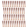50pcs Red Soft Plastic Ttail Grub Worm Bait Fishing Accessories