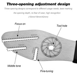 XINSUO Bicycle Brake Disc Adjuster, Disc Brake Adjustment Tool, Stainless Steel Straightening Tool Brake, Bicycle Disc Brake Correction Tool with 2 Anti-Scratch Disc Clampers for Bike Repairing