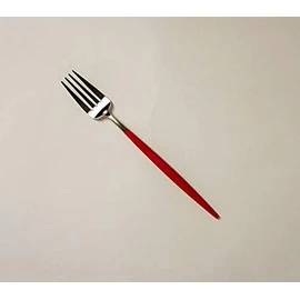 Cutipol GOA Red Silver Table Fork G004R