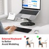 OMOTON Adjustable Laptop Stand with 360 Rotating Base, Ergonomic Laptop