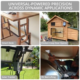 Justech 12V Heavy-Duty Linear Actuator 225lbs/1000N-6inch/150mm Silent IP65 Electric Actuator with Brackets for Electric Windows, RV Adjustments, Solar Trackers, Industrial Machinery, Black