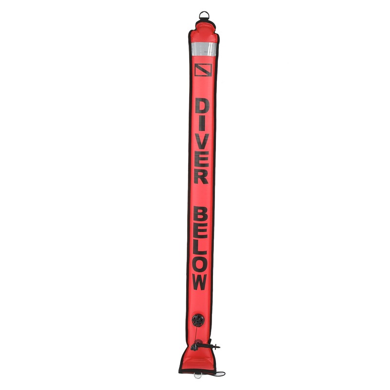 150x15cm Scuba Diving Surface Marker Buoy High Visibility Inflatable Surface