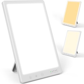 Bravmate Daylight Lamp 10000 Lux Daylight Lamp with 45° Adjustable Bracket, Touch Control UV-Free Sunlight Lamp with 3 Colour Temperatures, Daylight for Workplace or Home