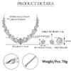 Ever Faith Wedding Cluster Flower Leaf Necklace Earrings Set Clear