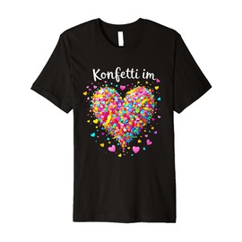 Confetti In colorful confetti heart Premium T-Shirt