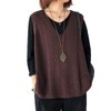 Nestkanina KNT011 Women's Knit Vest, Thin, Loose, Large Size, Outerwear,