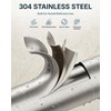 RARXTR Toilet Paper Holder Adhesive or Screw Stainless Steel Brushed