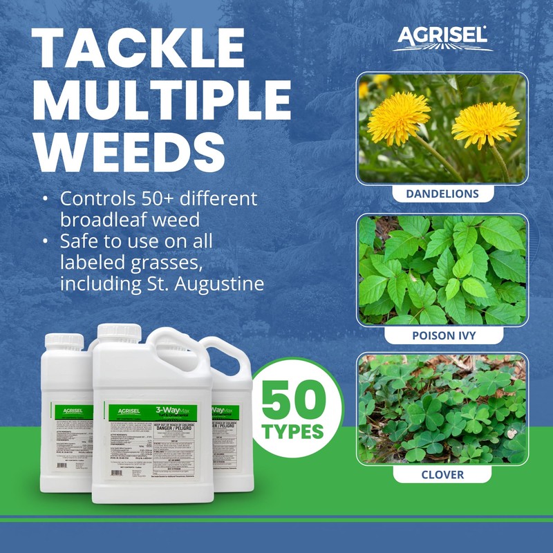 Agrisel 3 Way Max Weed Killer, Eliminate 50+ Weeds, Safe