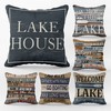 Welcome to The Lake Throw Pillow Case, 18 x 18
