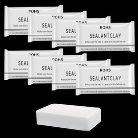 8-Pack White Seal Putty Waterproof Duct Seal Repair Sealing Clay, Quick Mending Mud for Drain Connection,Air Conditioning Hole, Wall Hole