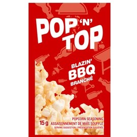 Pop n Top Popcorn Snacks Seasoning - 24x15g Packets - Barbeque Popcorn Flavor