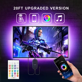 Nexillumi LED Lights for TV, 16.4 ft TV LED Backlight for 55-75 Inch, RGB LED Strip Lights Behind TV with APP Remote Control, Music Sync Smart Led Ambient Lighting for Bedroom Gaming Room Decor