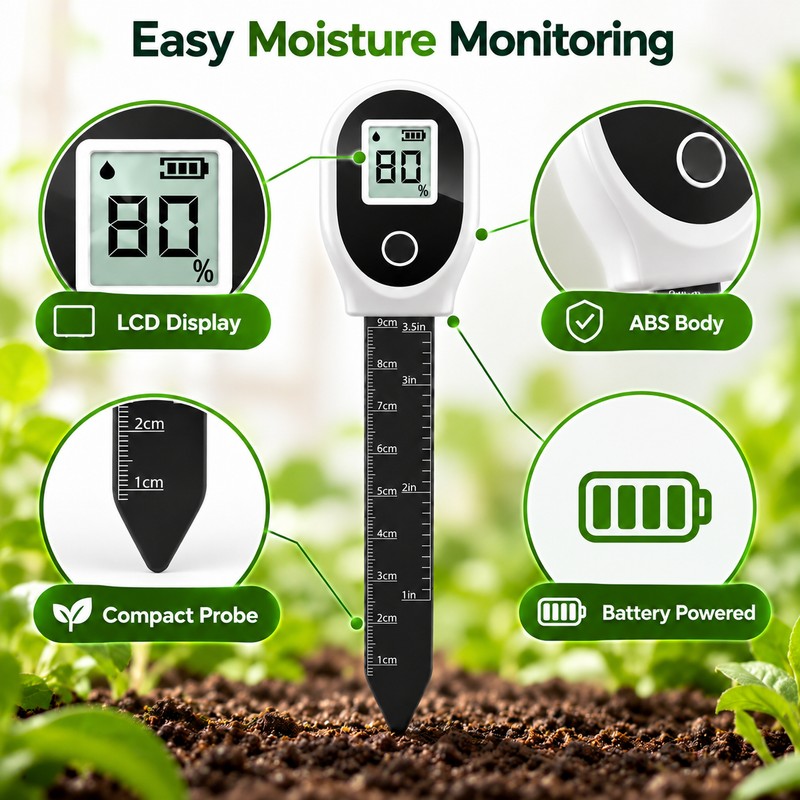 Digital Soil Moisture Meter for Plants – Real-Time Plant Hygrometer