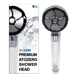 BIO CERA Premium Atozero Hand Held Filtered Showerhead, Remove Chlorine, Micro Bubble Water Stream