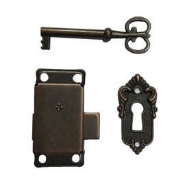 Enbar Bronze Small Gold Plated Taro Cabinet Lock Iron Cabinet Door Locker Cupboard Door Lock Spring Door Lock (Bronze)