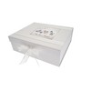 WHITE COTTON CARDS Baby Shower Memories, Large Keepsake Box, Silver