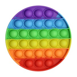 Fenzer Pop Fidget Sensory Toys, Autism Special Needs Stress Relief Silicone Pressure Relieving Toys, Round and Square Squeeze Toys for Kids Children Adults