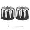 Pair of Motorcycle CNC Aluminum Axle Nut Cap Cover Water