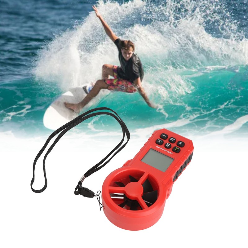 Digital Temperature Wind Speed Meter High Accuracy 5 Units Handheld