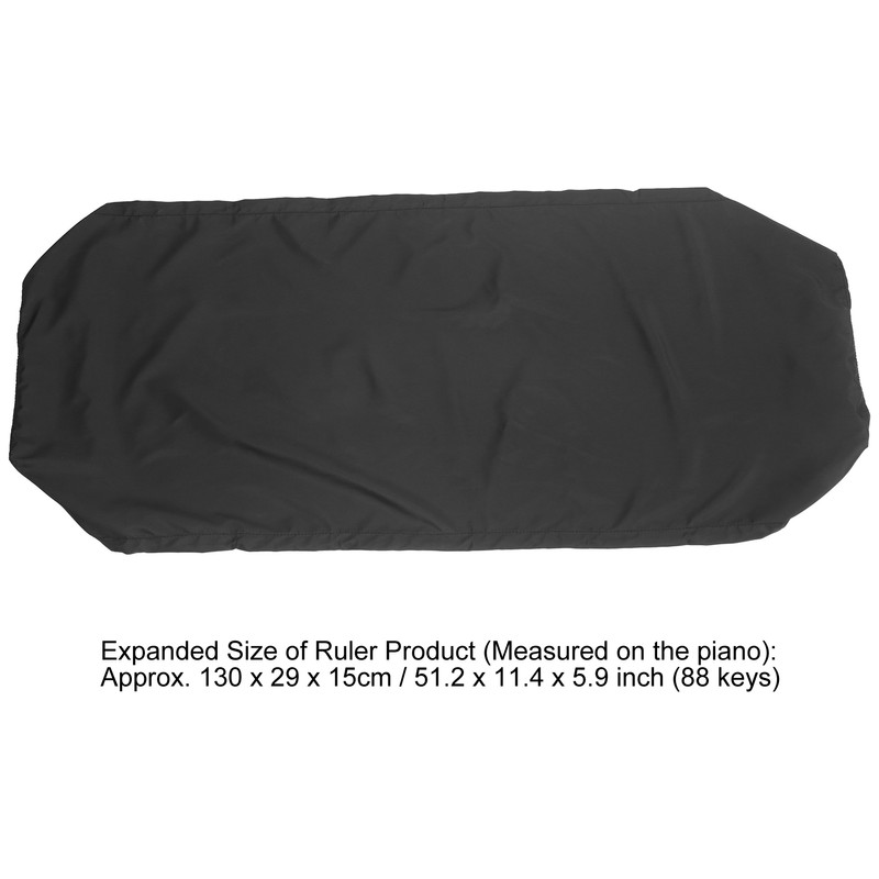 Electronic Piano Cover Black Waterproof DustProof Stretchable Cloth for Keyboards(88-Key