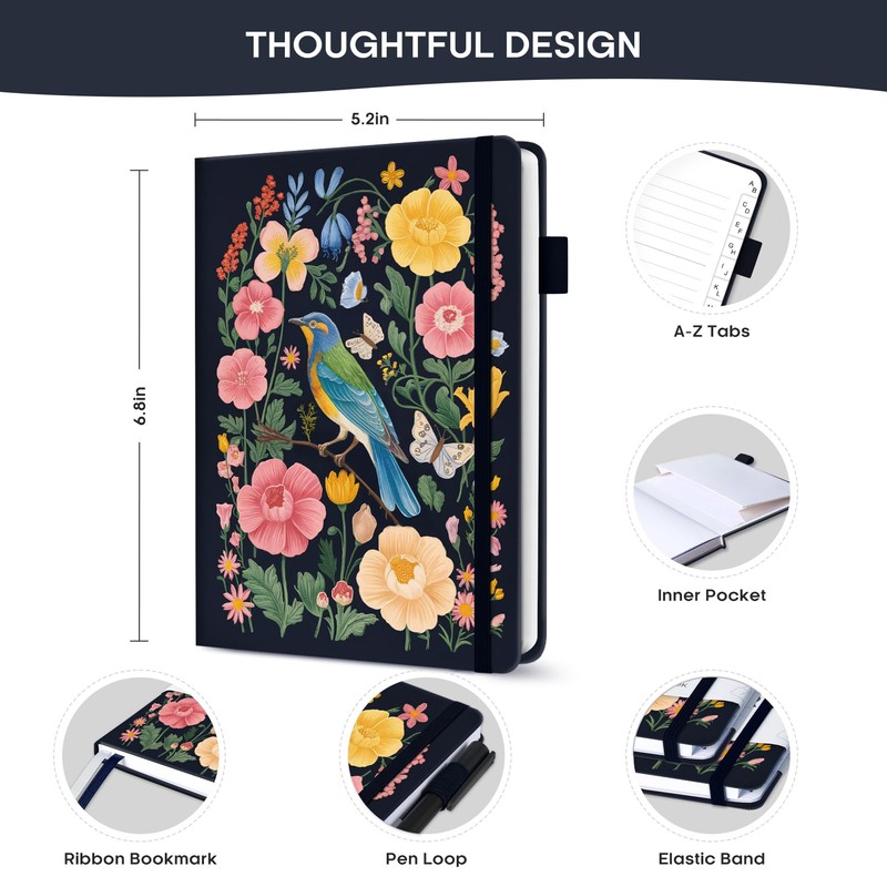 Taja Password Keeper Book with Alphabetical Tabs, Small Password Books
