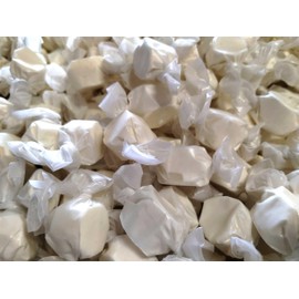 Vanilla Salt Water Taffy -1.5 lbs of Fresh Delicious Individually Wrapped Creamy Chewy Taffy