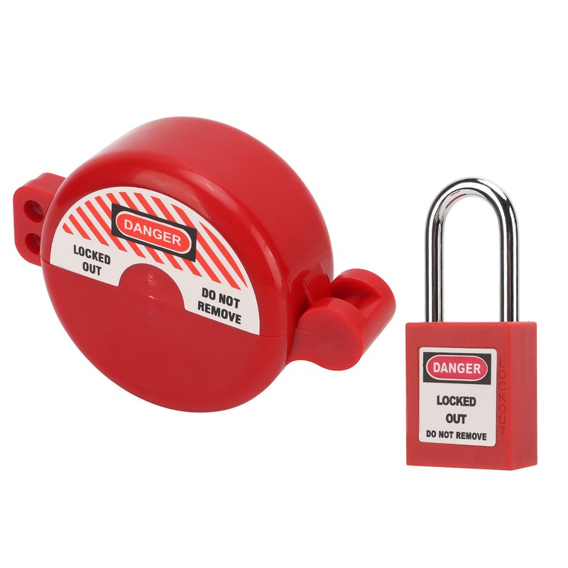 Lockout Tagout Valve Lock with Safety Padlock Heatproof Impact Resistant