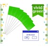 50 Pack 4.92"x3.81" Marking Flags Green with 15.3" Steel Pole