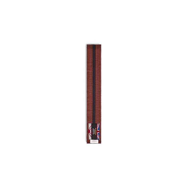 Playwell Martial Arts Cotton Striped Coloured Grading Belt - Brown