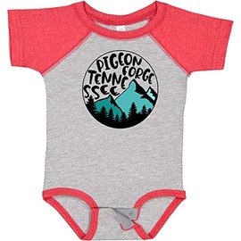 inktastic Pigeon Forge, Tennessee- Mountains Baby Bodysuit Newborn Heather and Red 3b1e6