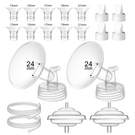 Gotocut Pump Replacement Parts Compatible with Spectra S1 S2 9 Plus Synergy Gold Motif Luna Amada Breastpump, Include 24mm Flanges Valves Tubings Backflow Protectors Inserts Replace Pump Accessories