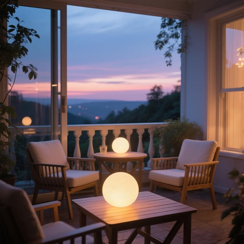 COPU LED Night Light Ball Globe Lamp with Remote 8