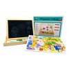 QISHINI Pizarron Educativo De Madera Magnetico Para Niños Caballete
