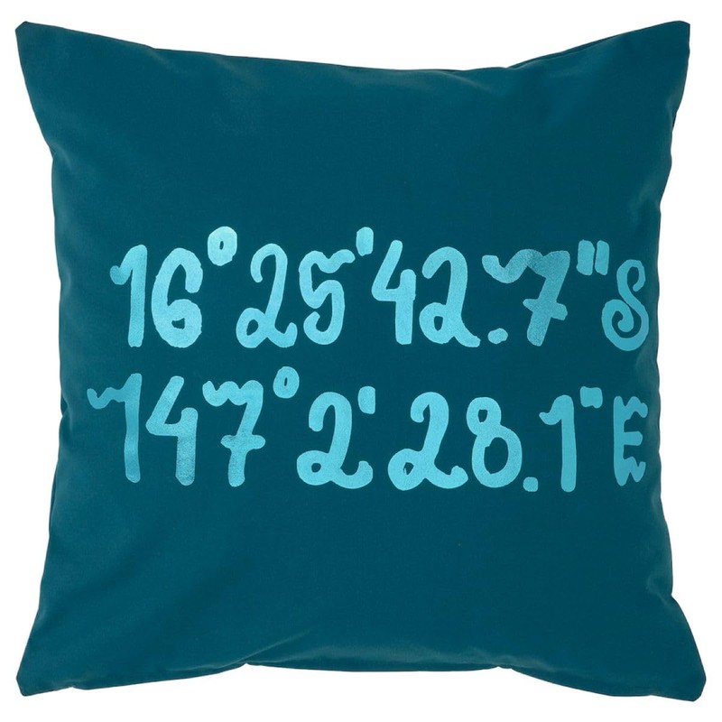 NIKTI BLAVINGAD Cushion Cover – Whale Pattern, Blue-Green – 50x50