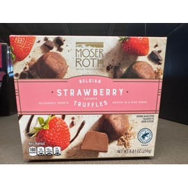 Moser Roth Belgian Strawberry Flavored Truffles, 8.81 oz (1 Box)