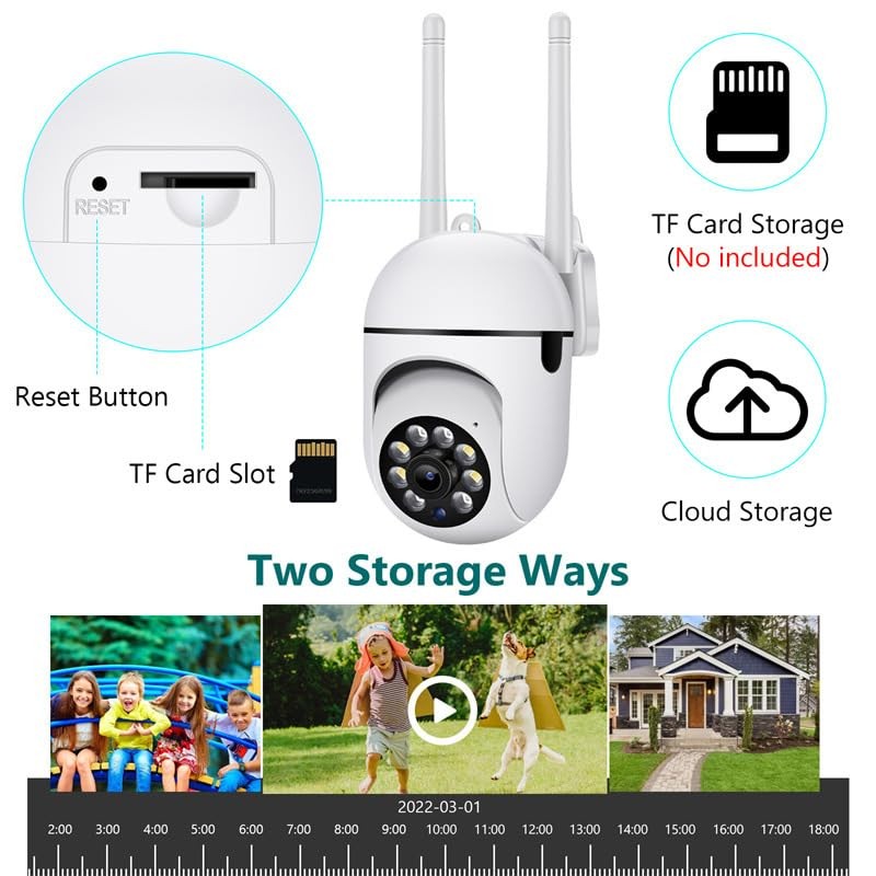 TooToo 1080P WiFi IP Camera Wireless CCTV HD PTZ Smart