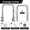 4 Sets 304 Stainless Steel Square U-Bolt Kits, Heavy Duty