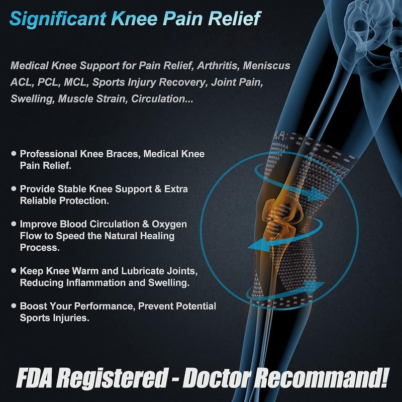 NEENCA Knee Support, Compressed Knee Support with Patella Gel Pads