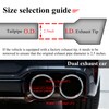 FAIZJUNBEN carbon fiber exhaust tip intake 2.5 inch outlet 3.5