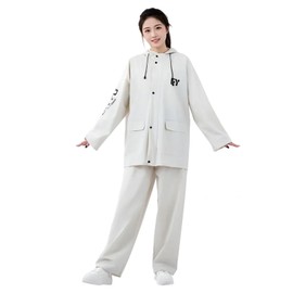 HarnyLoom Men's Rainwear Top and Bottom Set, Rain Suit, Rain Gap, Rain Poncho, Outdoor, Breathable Mesh, Rain Gear, Rain Gear, Rainy Season, Motorcycle, Bicycle, Commuting to Work or School, Unisex