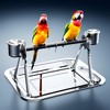 Bird Perch Stand, Stainless Steel Bird Perch Stand Parrot Perch